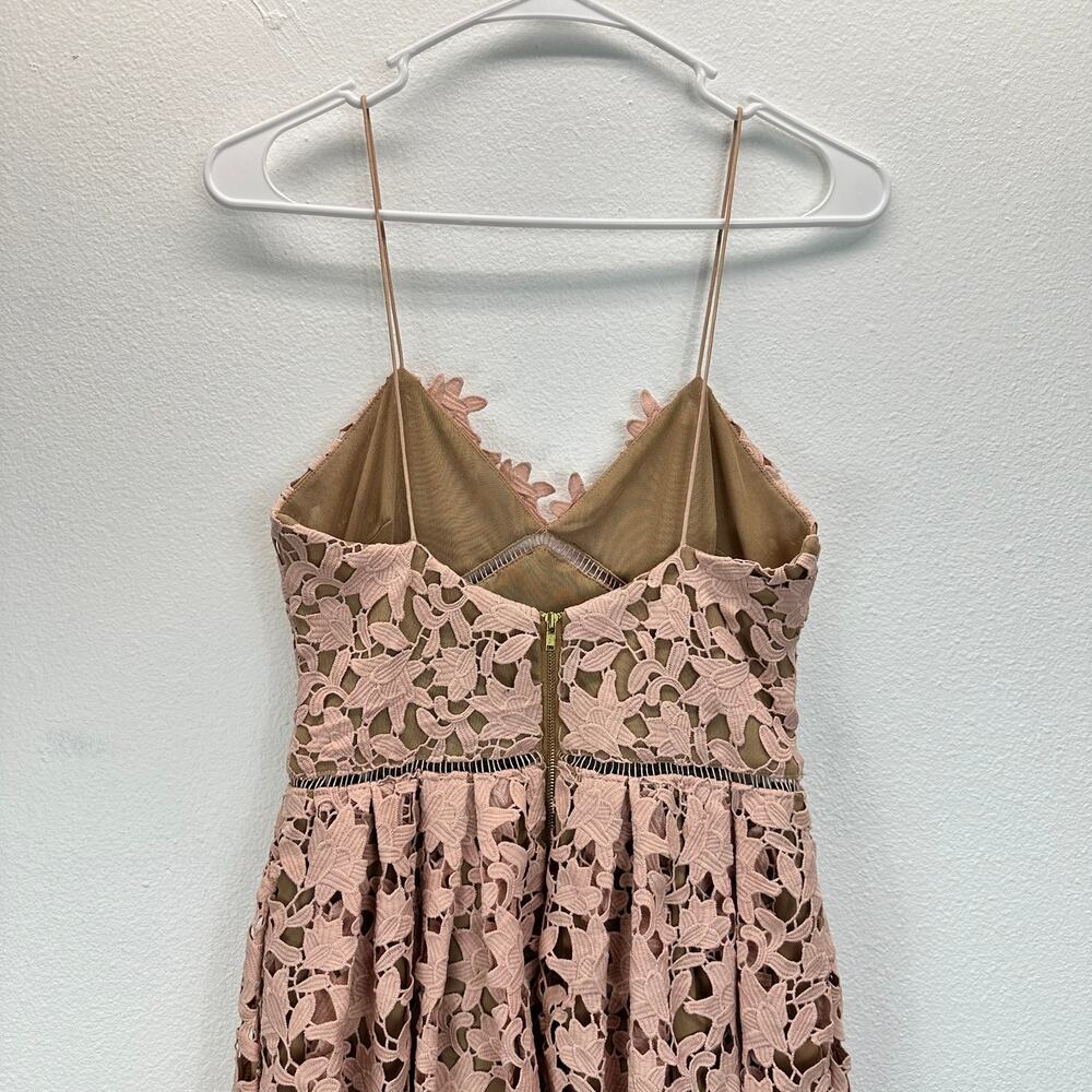 NWT Self Portrait Azaelea Dress Blush Pink Lace Spaghetti Strap Size 4 - Picture 5 of 13